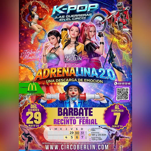 Circo Berlin. Del 29 mayo al 7 Junio. Carpa Recinto Ferial
